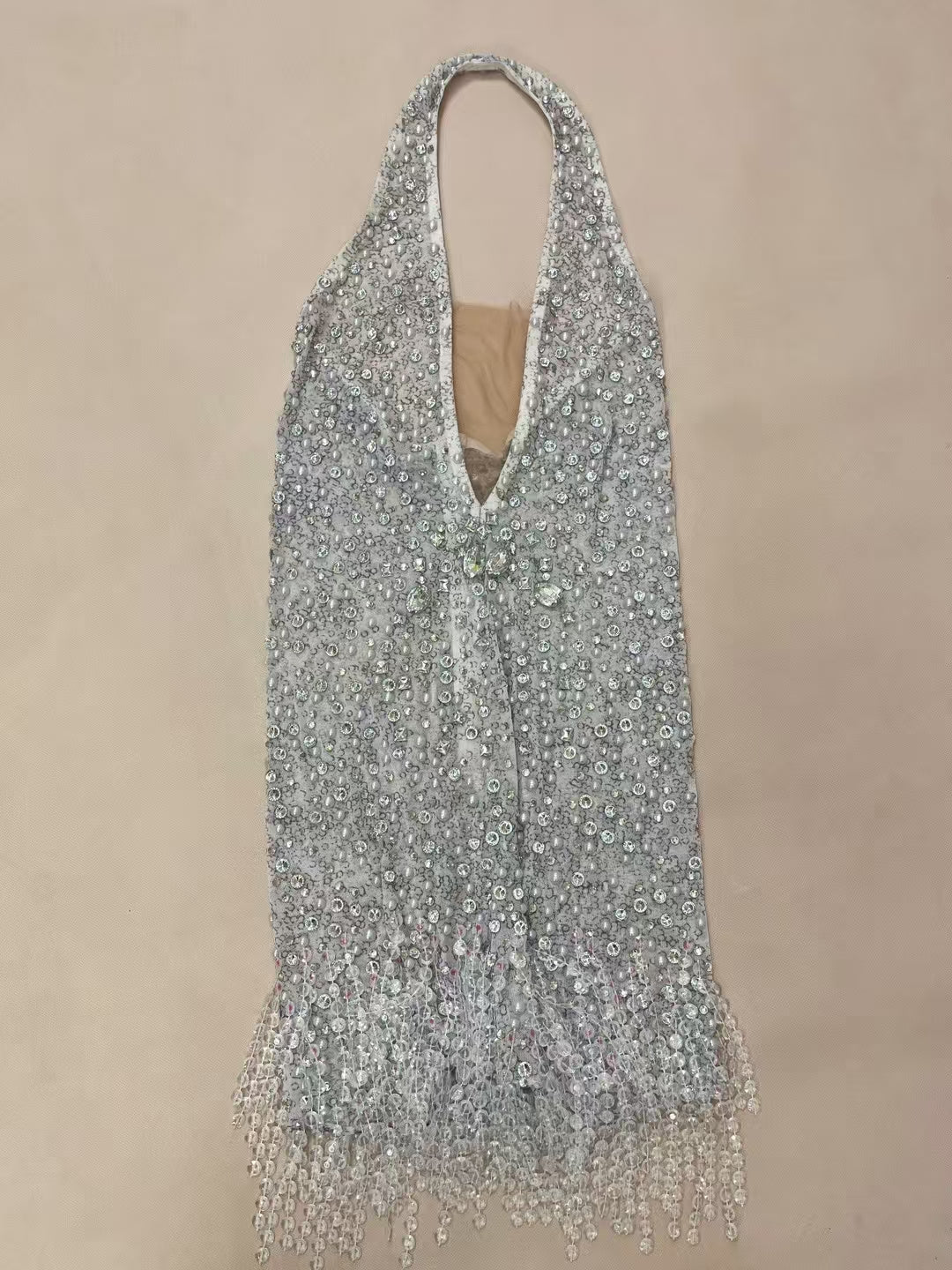 CELESINYI Tiantianquan Crystal Pearl Swirl Bodysuit