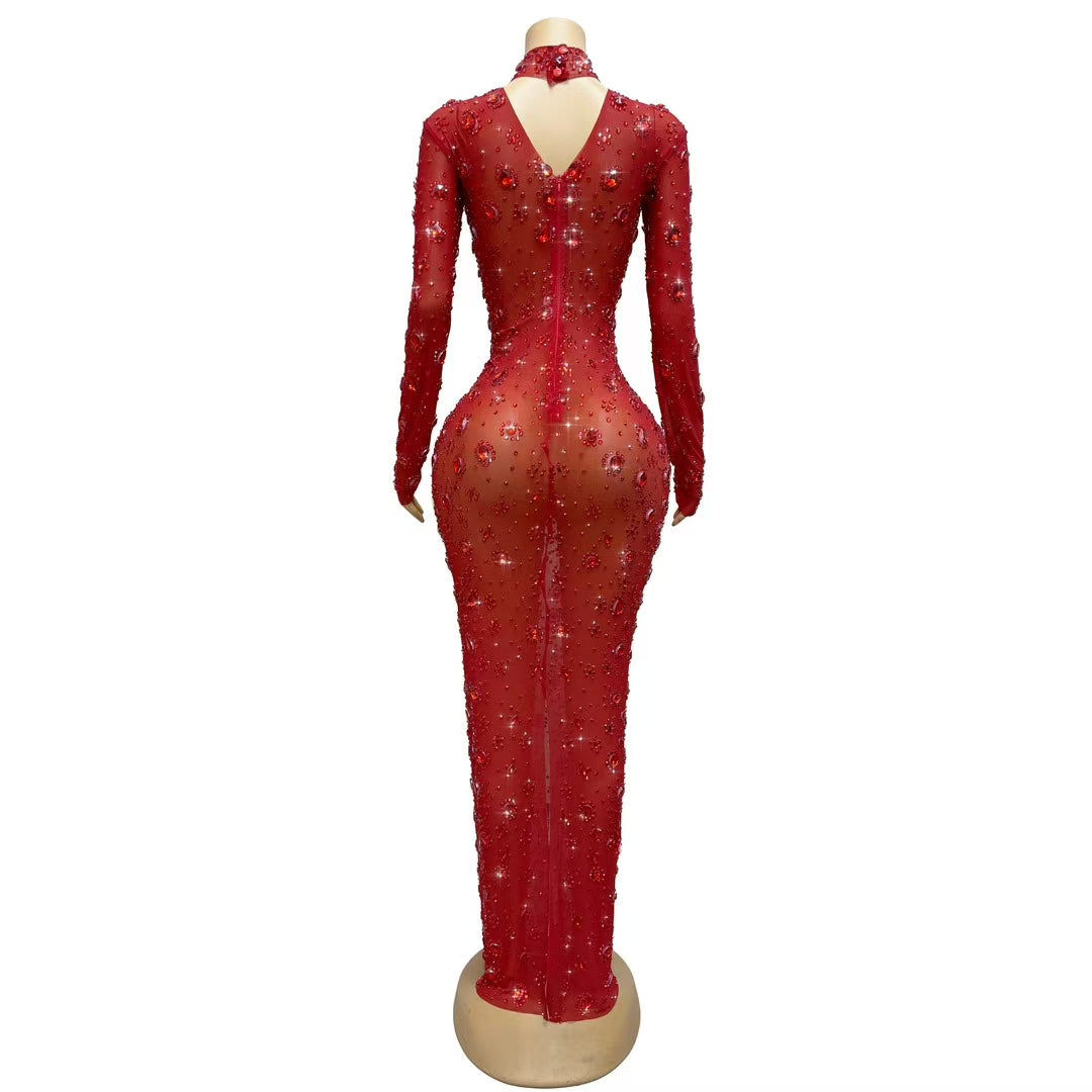 CELESINYI Yuanquan Crystal Red Gown