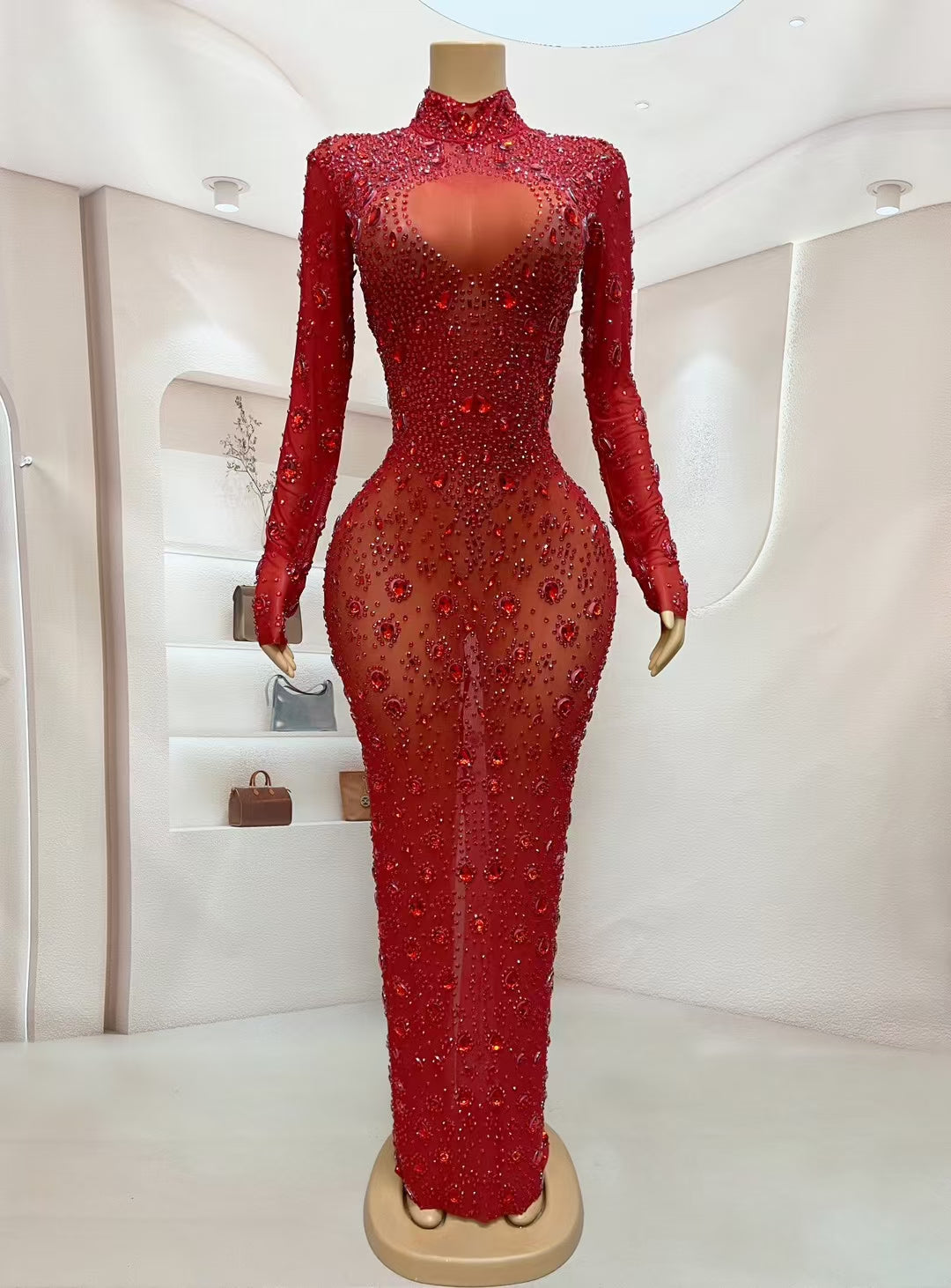 CELESINYI Yuanquan Crystal Red Gown