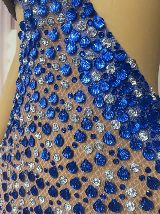 CELESINYI Beiduofen Crystal Mermaid Shell Gown