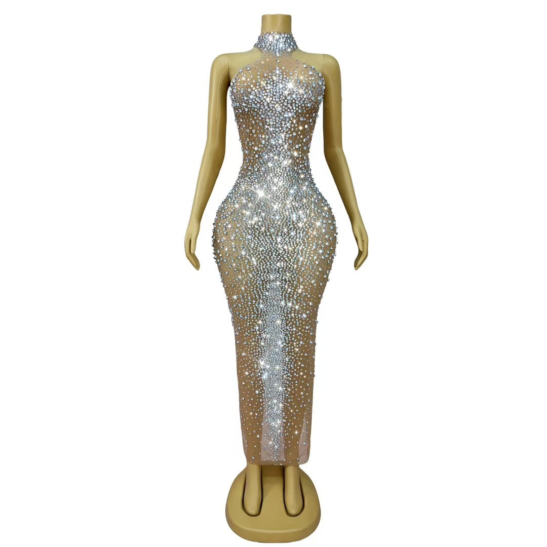CELESINYI Jianbian Crystal White Naked Gown
