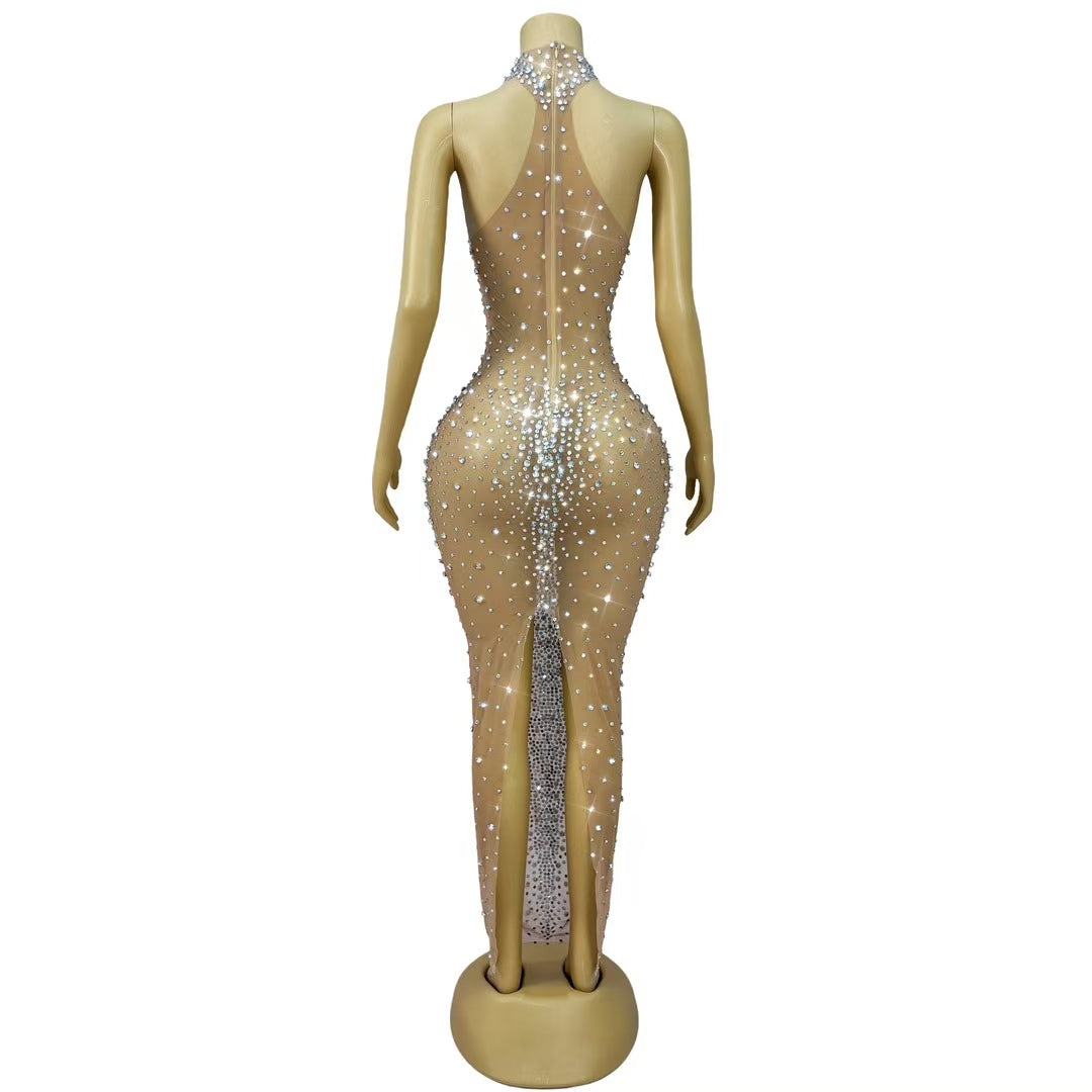 CELESINYI Jianbian Crystal White Naked Gown