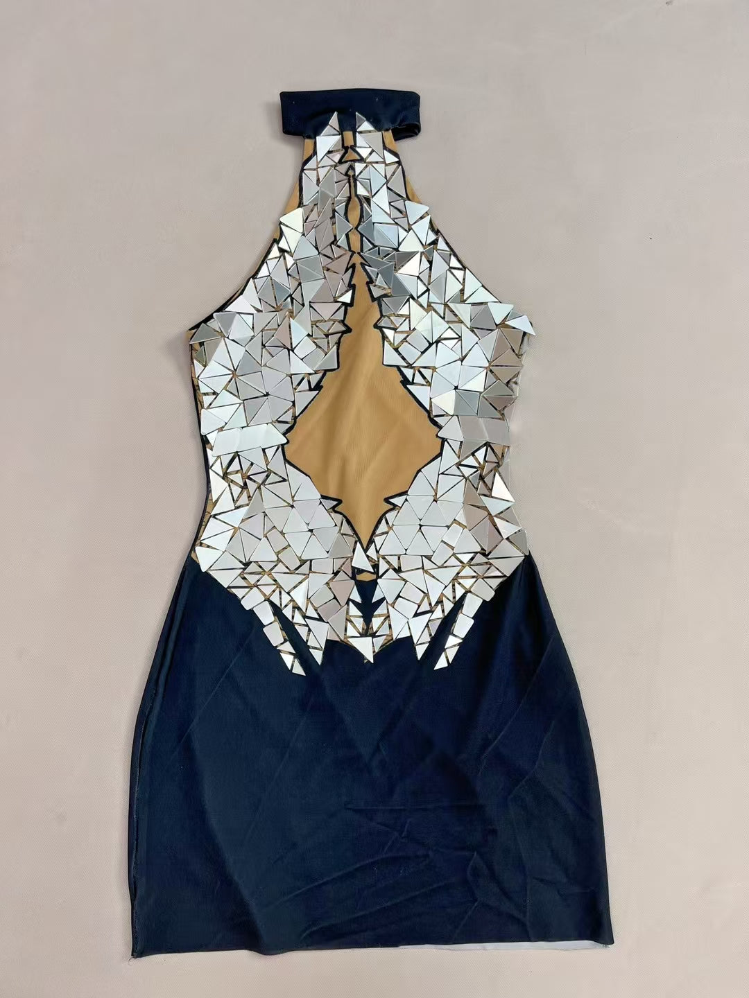 CELESINYI Tianshichibang Crystal Wing Mini Dress