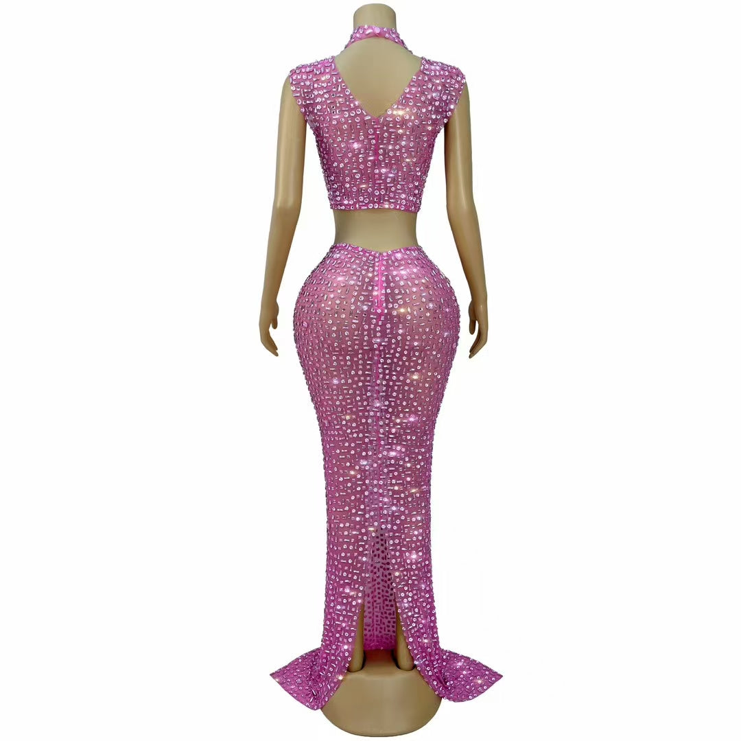 CELESINYI Fenbei Crystal Pink Shell Set