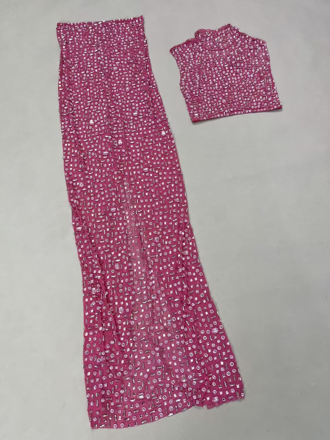 CELESINYI Fenbei Crystal Pink Shell Set