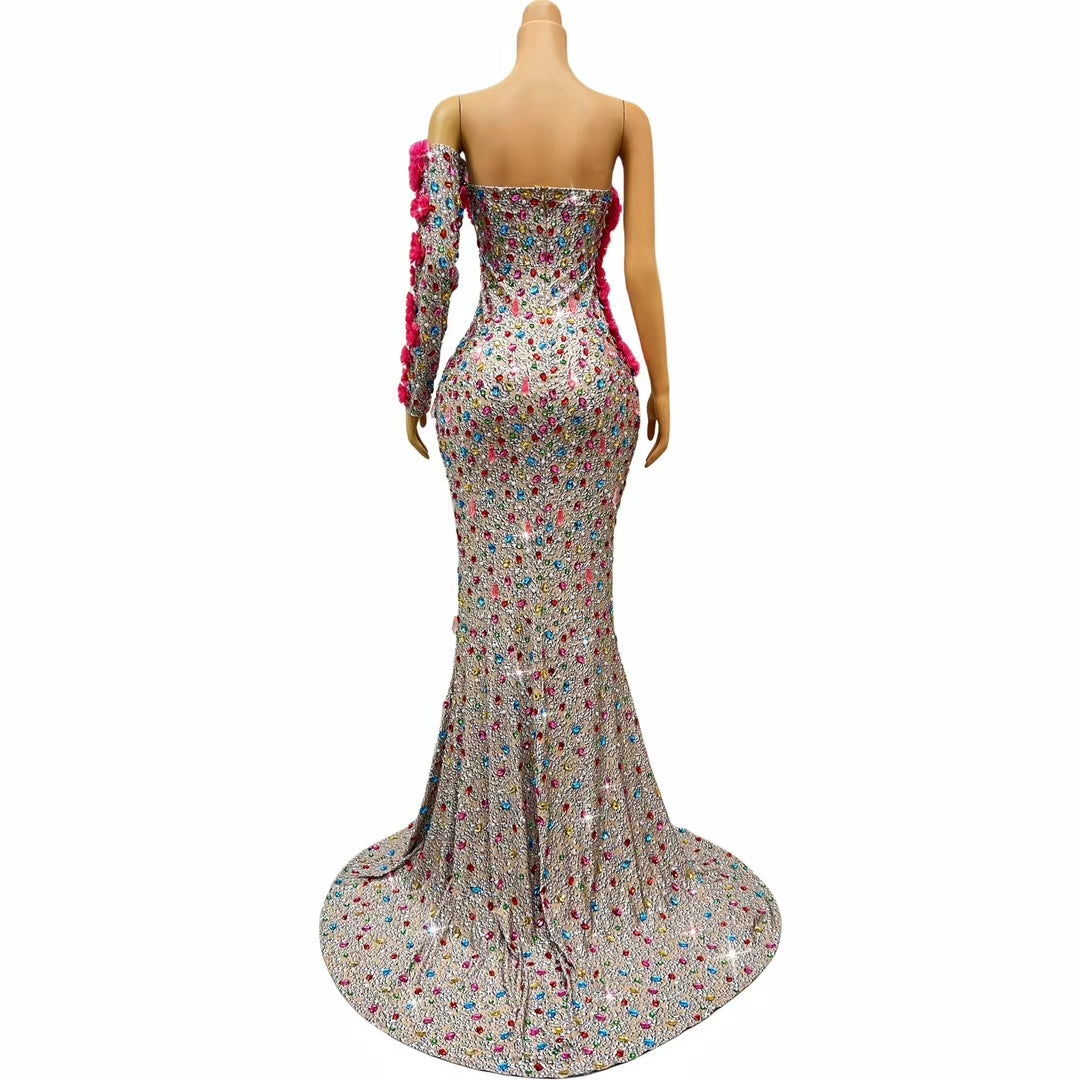 CELESINYI Caihualuo Crystal Leopard Gown