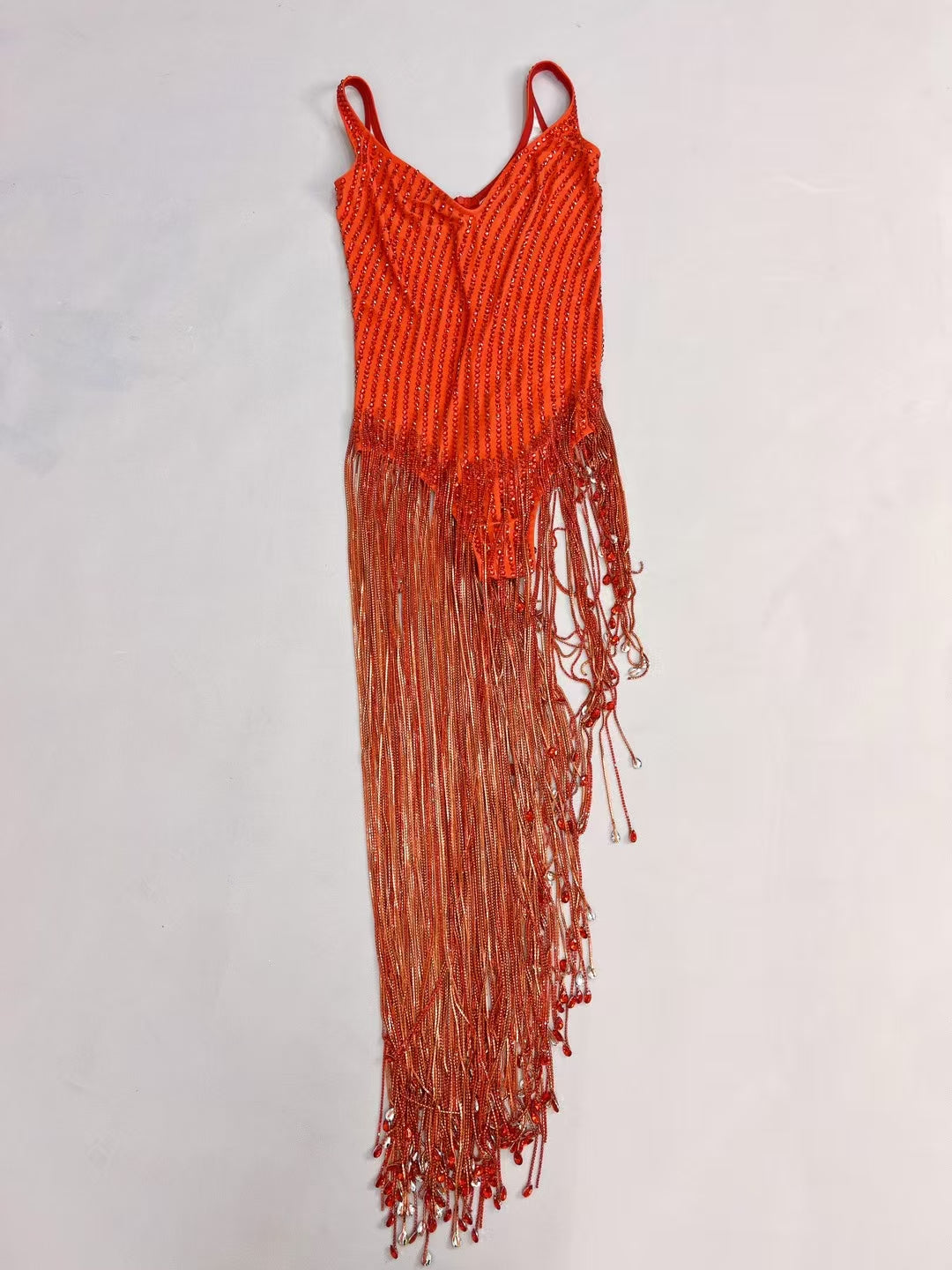 CELESINYI Hongxia Crystal Ruby Mini Dress