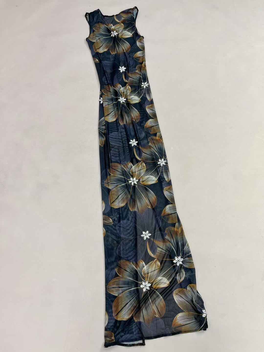 CELESINYI Bojin Crystal Gold Gown
