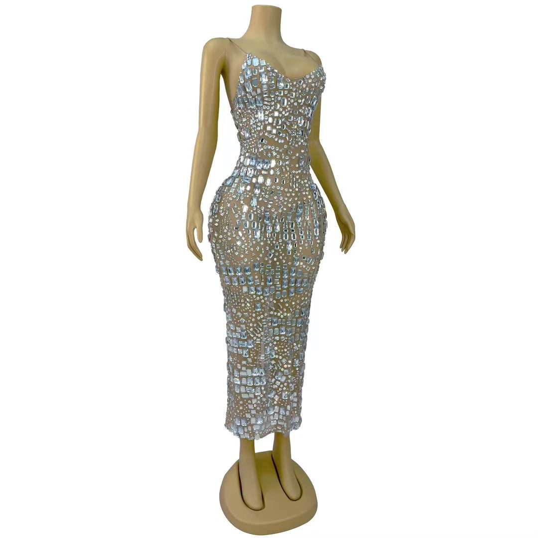 CELESINYI Fangcun Crystal Square Gown