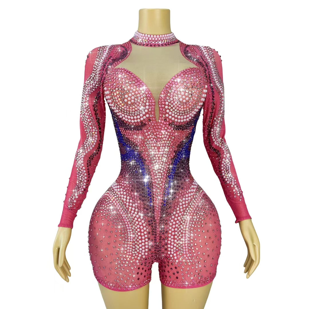 CELESINYI Caomeixiong Crystal Bear Bodysuit