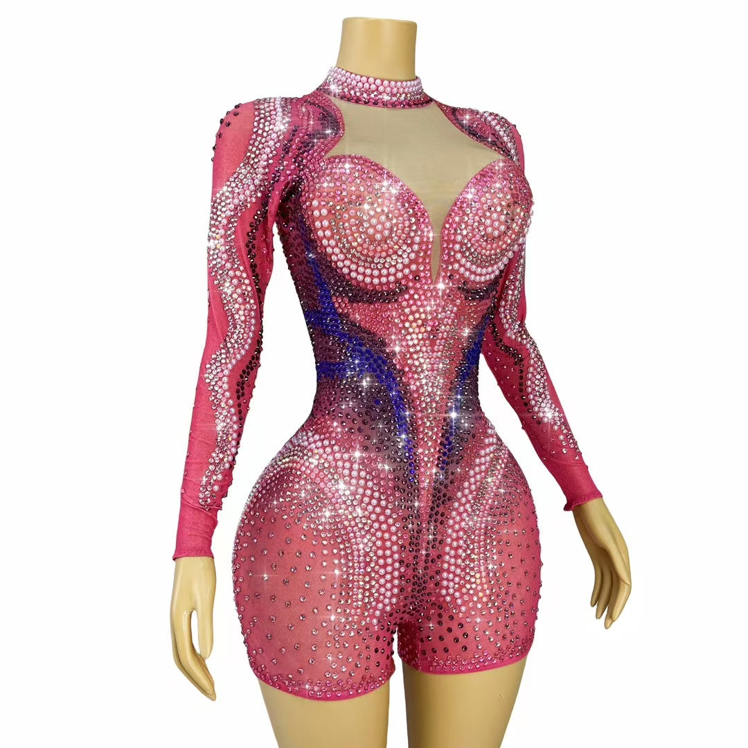 CELESINYI Caomeixiong Crystal Bear Bodysuit