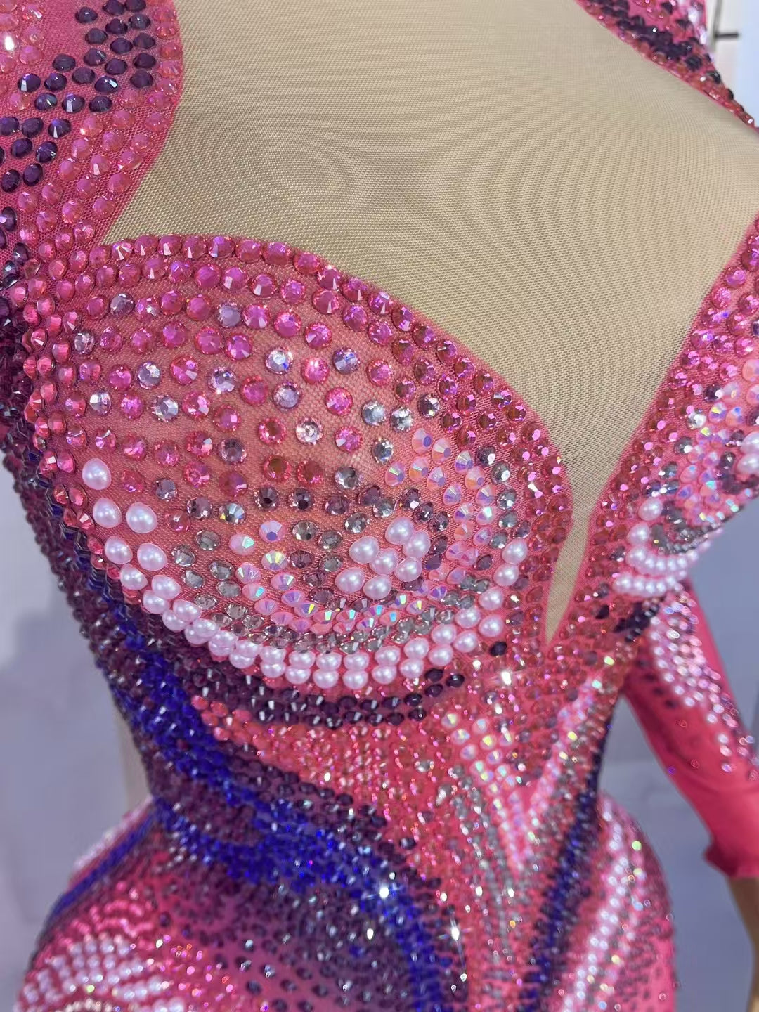 CELESINYI Caomeixiong Crystal Bear Bodysuit