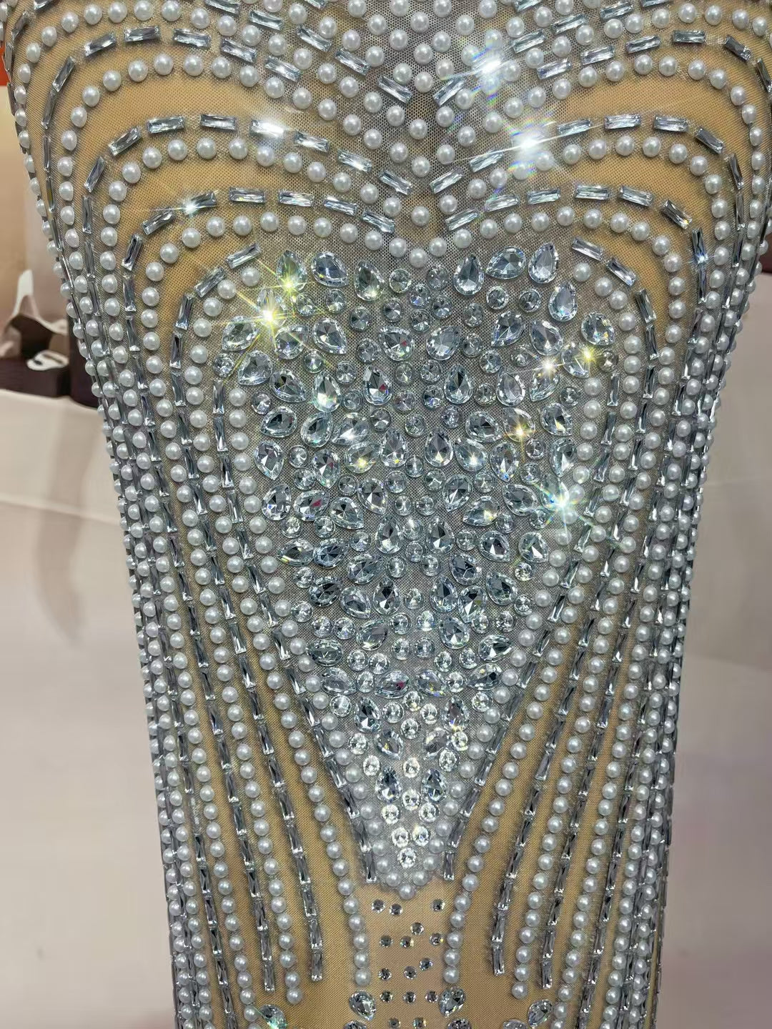 CELESINYI Yinxing Crystal Silver Star Dress