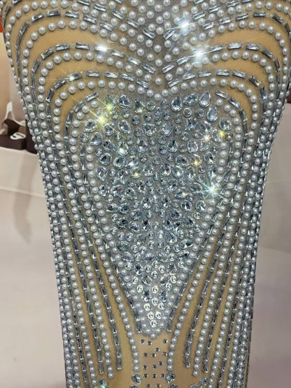 CELESINYI Yinxing Crystal Silver Star Dress