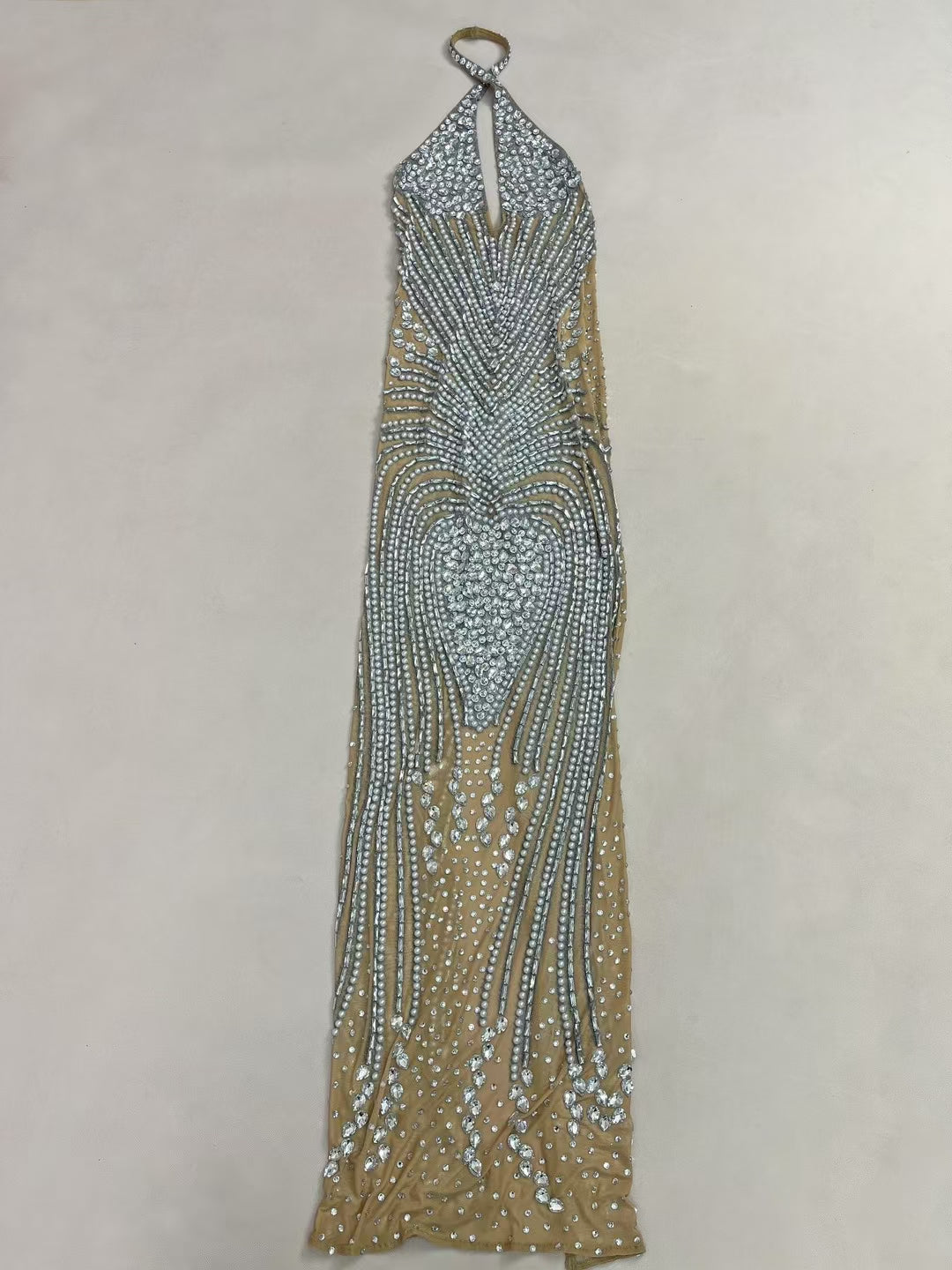 CELESINYI Yinxing Crystal Silver Star Dress