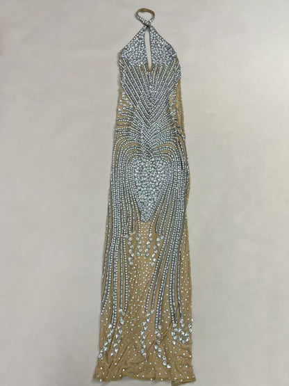 CELESINYI Yinxing Crystal Silver Star Dress