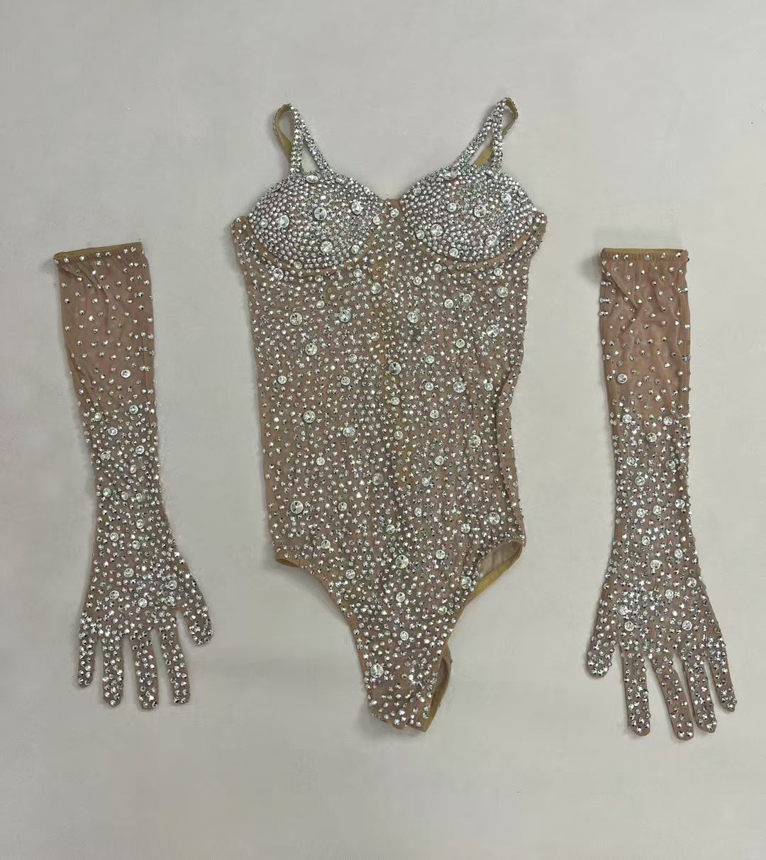 CELESINYI Shizuan Crystal Heart Glove Set