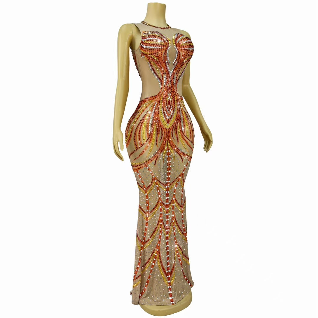 CELESINYI Huoshaoyun Crystal Flame Bodysuit