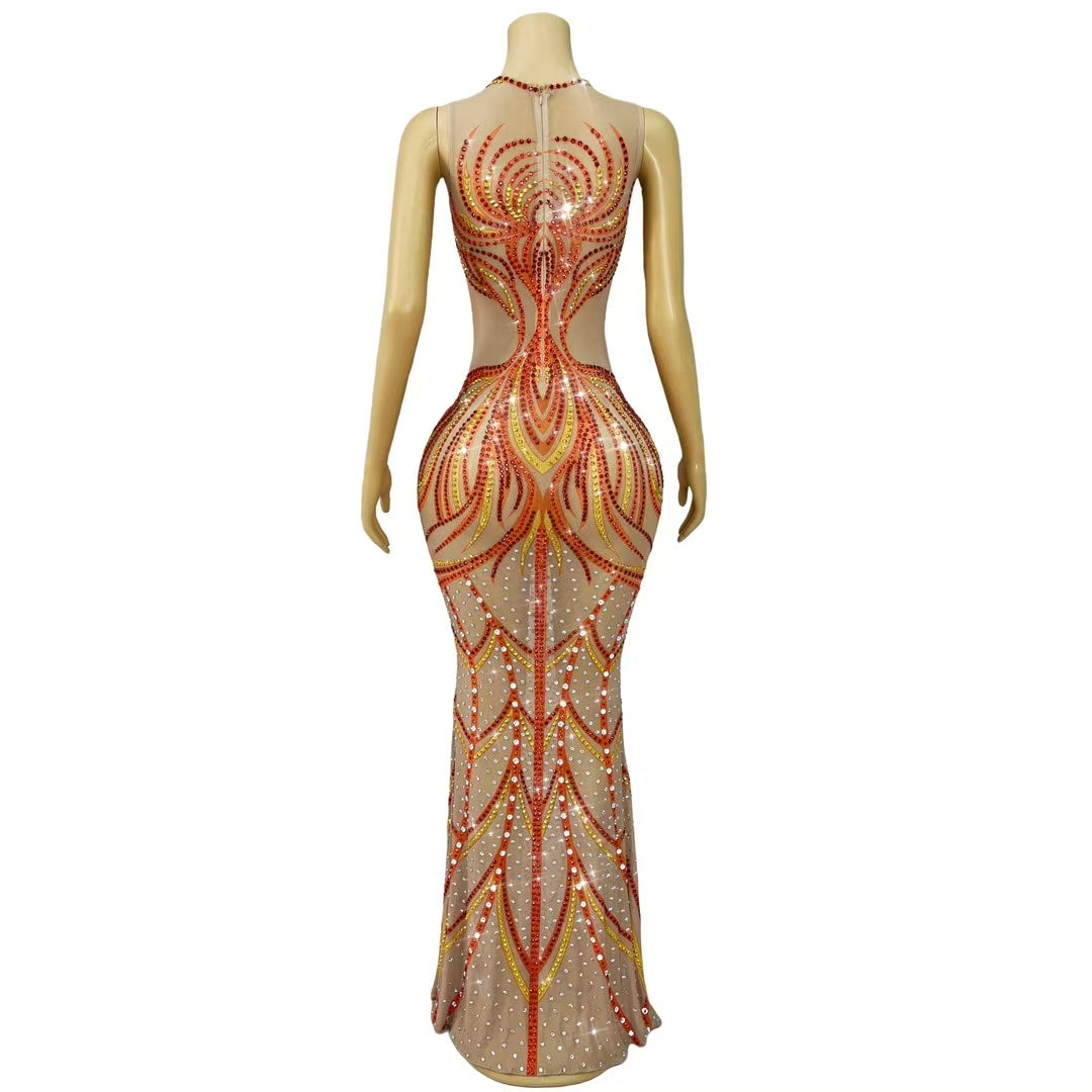 CELESINYI Huoshaoyun Crystal Flame Bodysuit