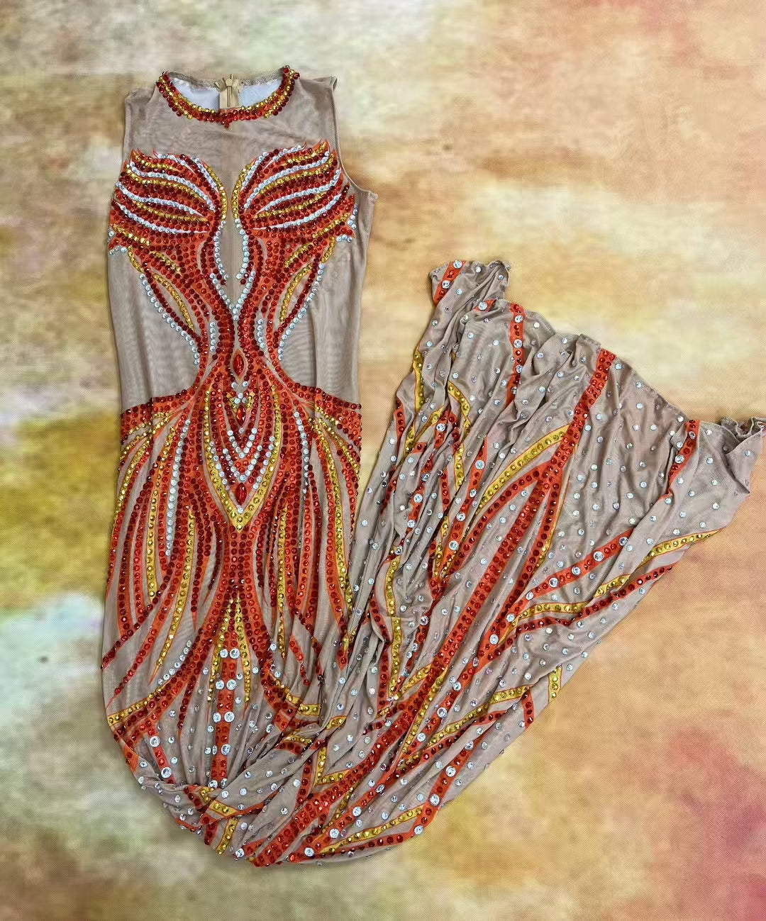 CELESINYI Huoshaoyun Crystal Flame Bodysuit