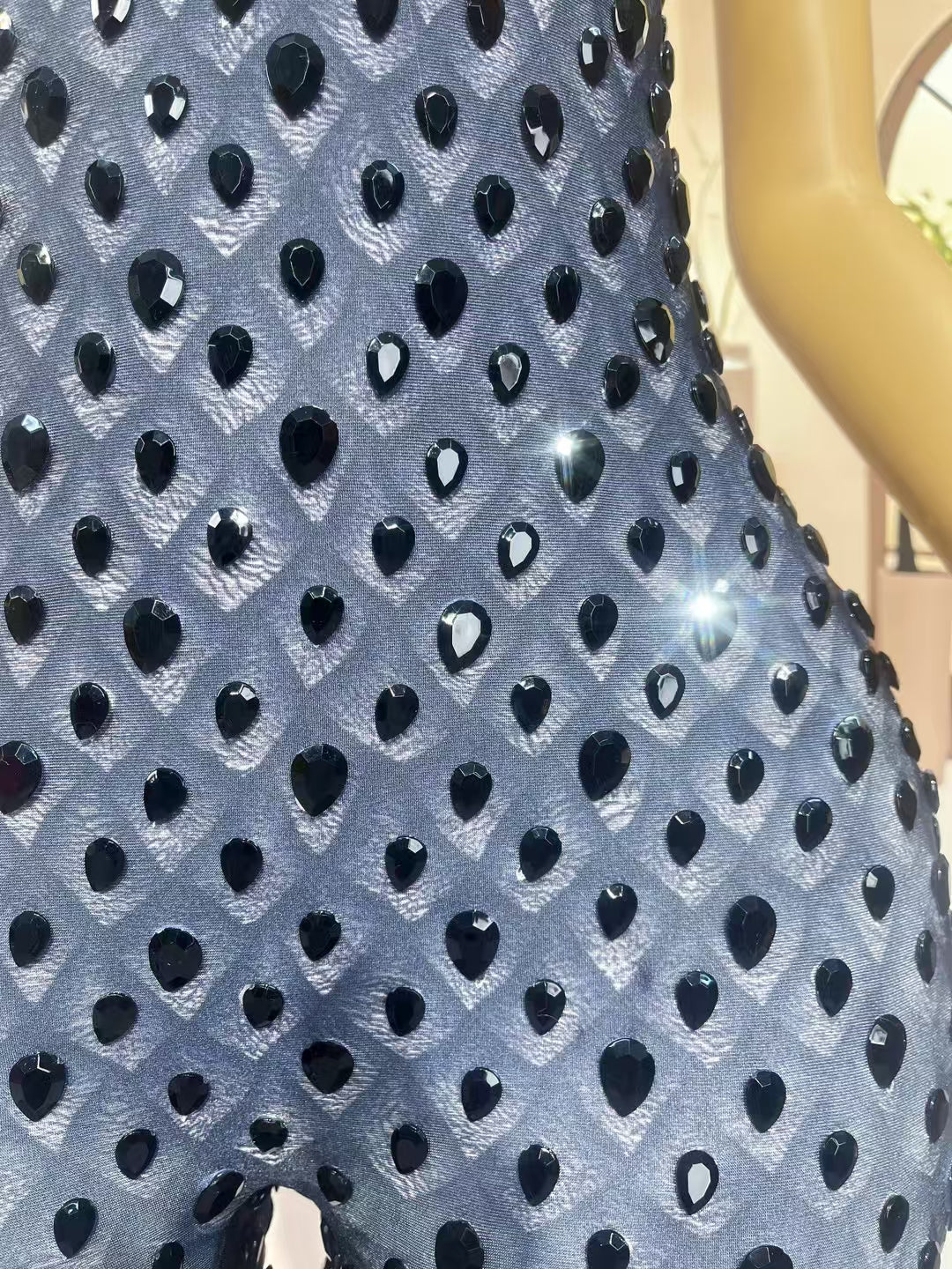 CELESINYI Heilongjiang Crystal Chain Bodysuit