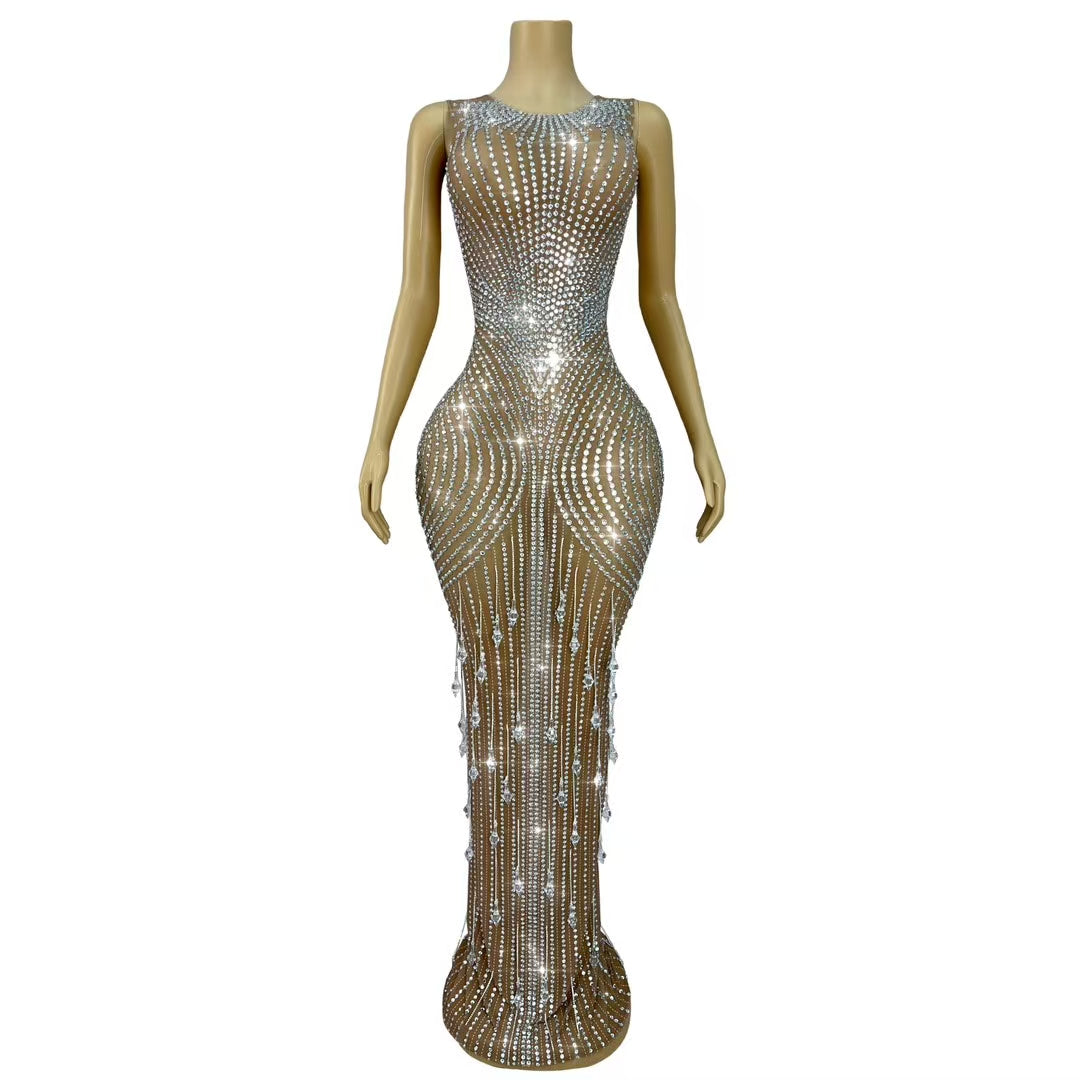 CELESINYI Guya Crystal Bone Gown