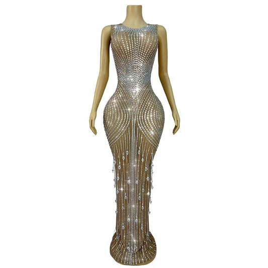 CELESINYI Guya Crystal Bone Gown