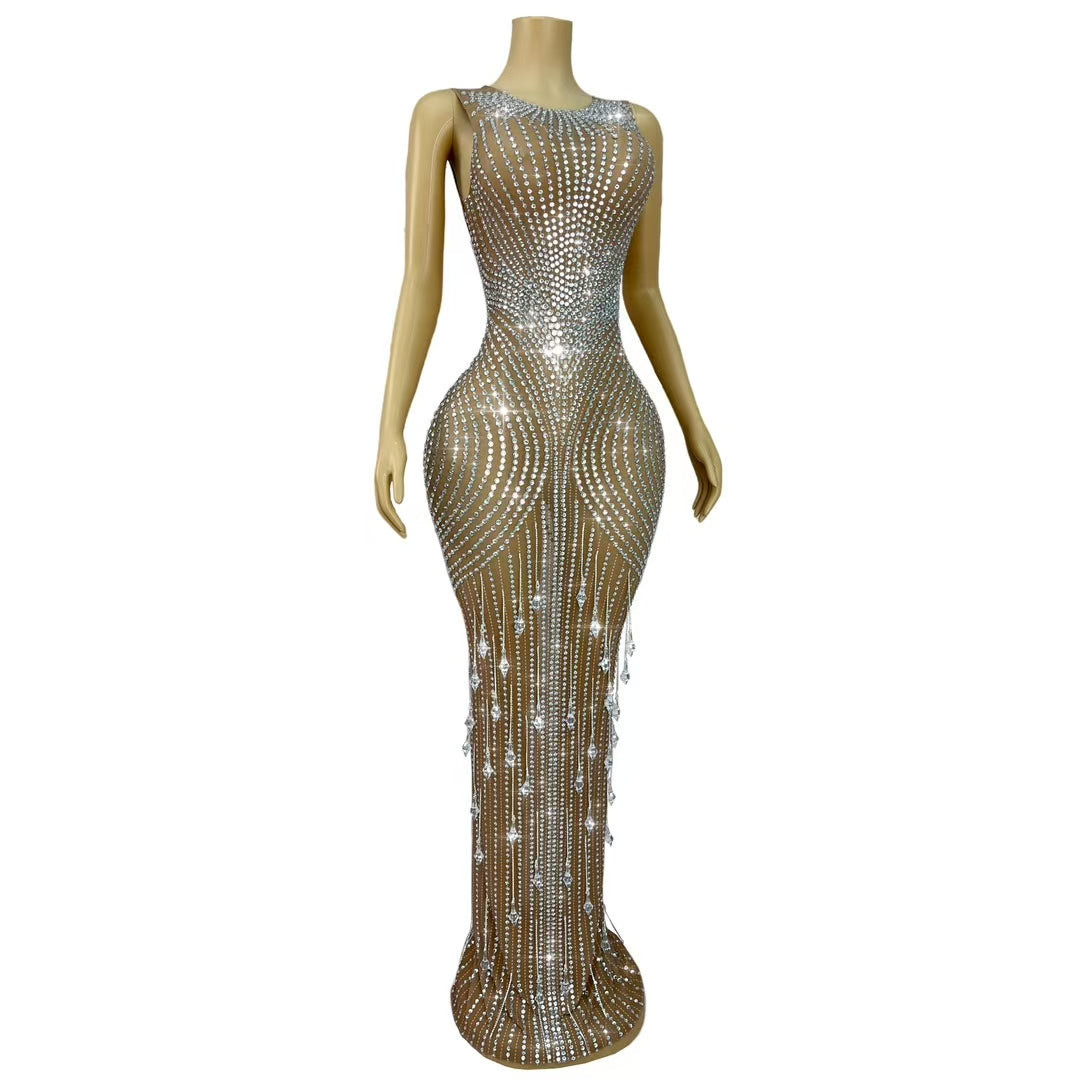 CELESINYI Guya Crystal Bone Gown