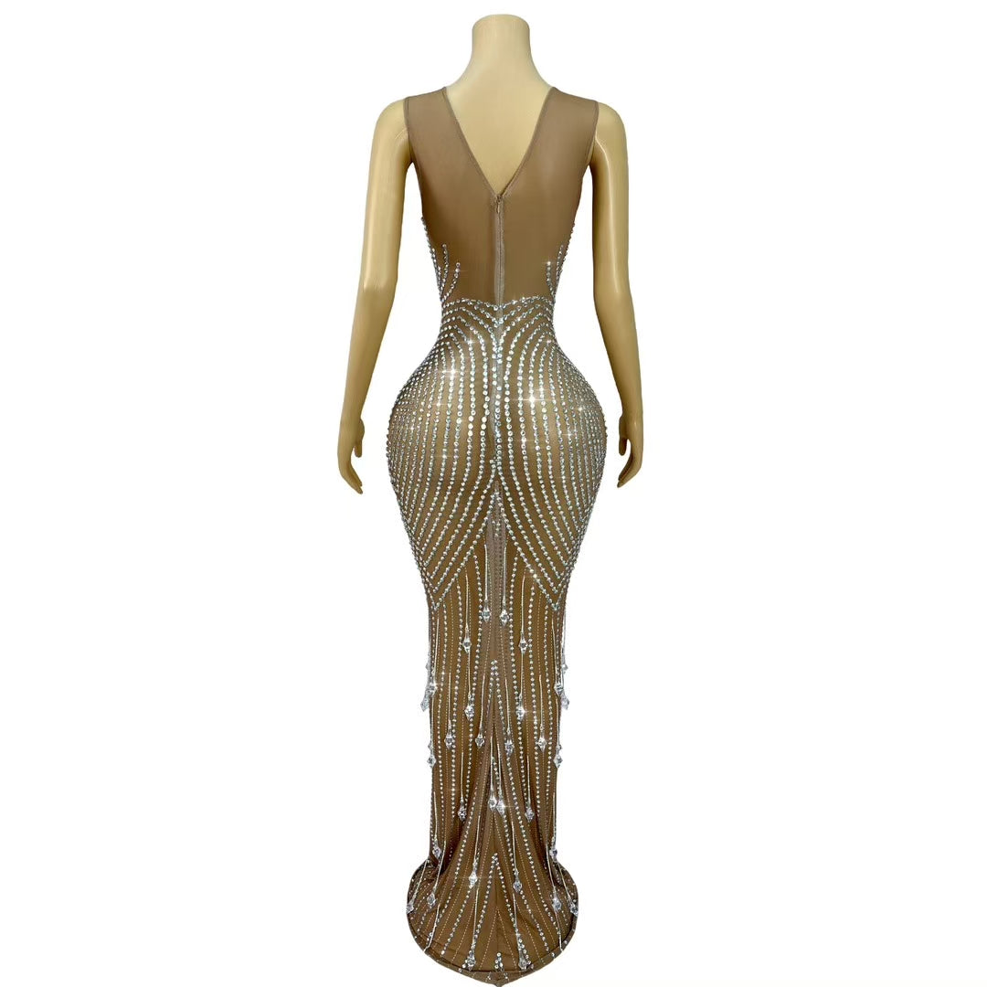 CELESINYI Guya Crystal Bone Gown