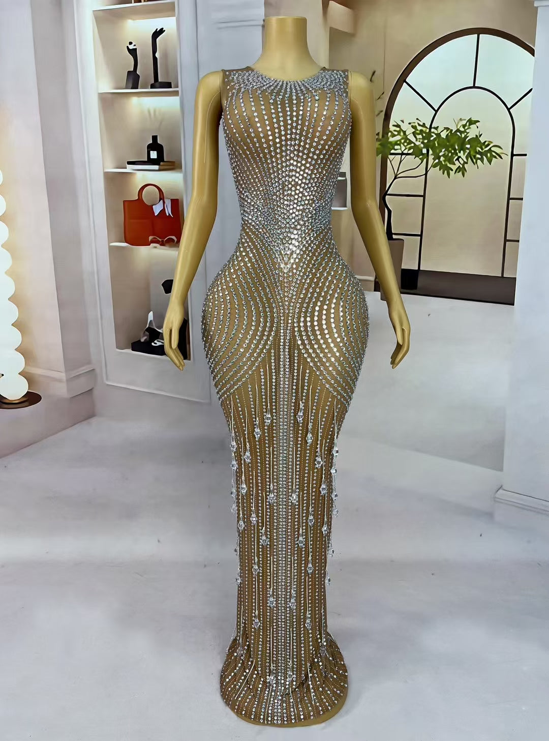 CELESINYI Guya Crystal Bone Gown