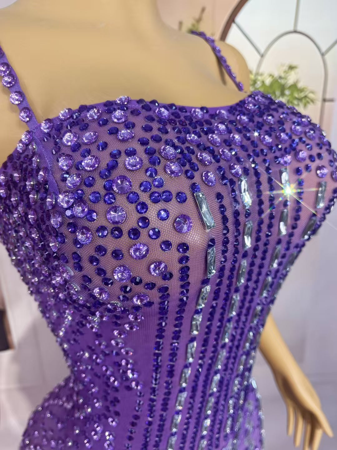 CELESINYI Zijuan Crystal Purple Gown
