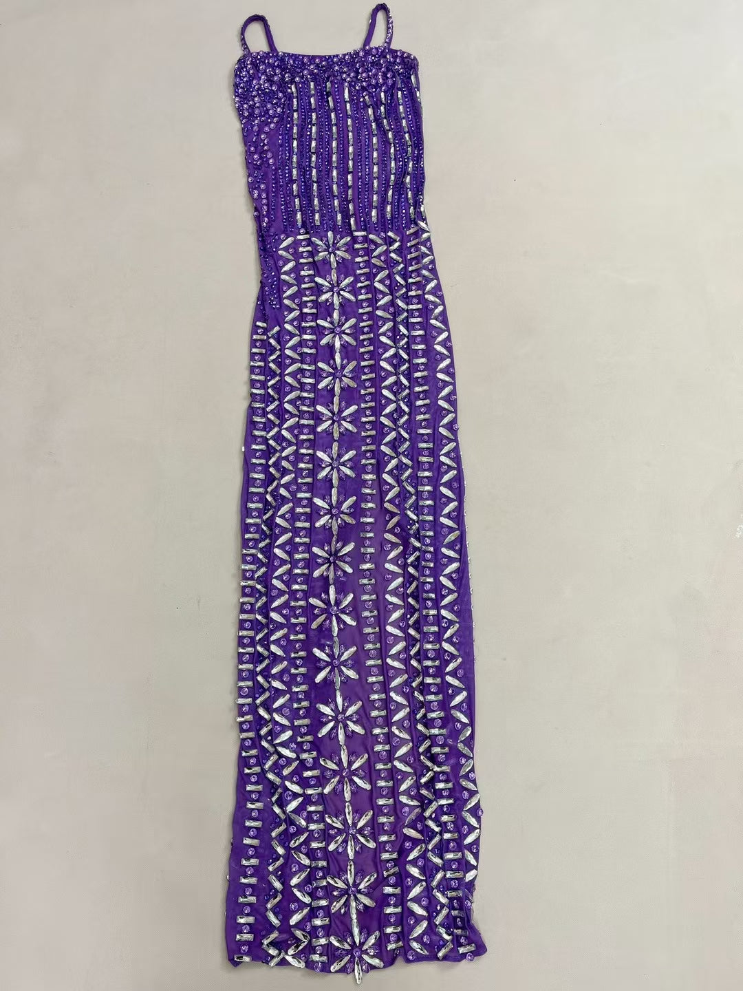 CELESINYI Zijuan Crystal Purple Gown