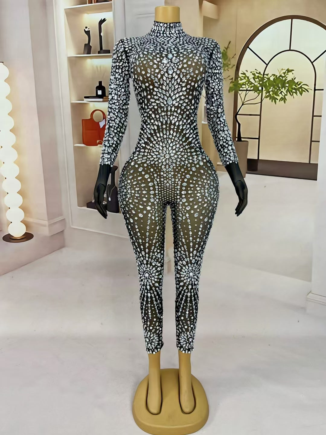 CELESINYI Waixingren Crystal Alien Glove Jumpsuit