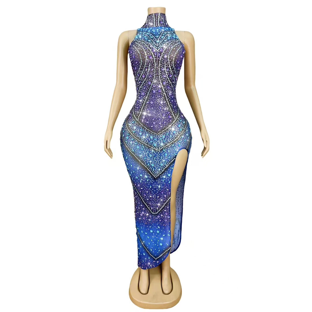 CELESINYI Qingziguang Crystal Ombre Gown