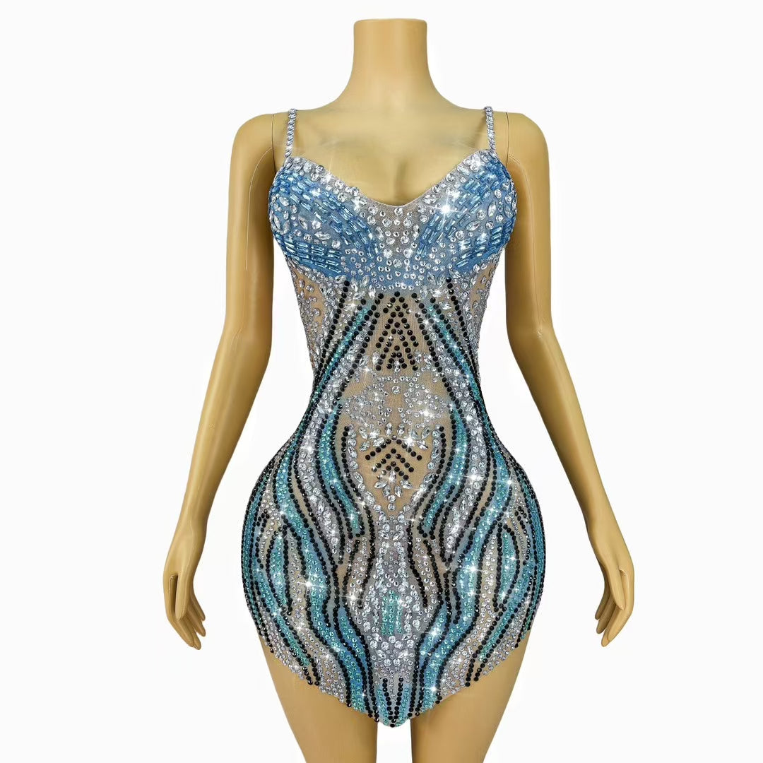 CELESINYI Qinghaiyan Crystal Leotard