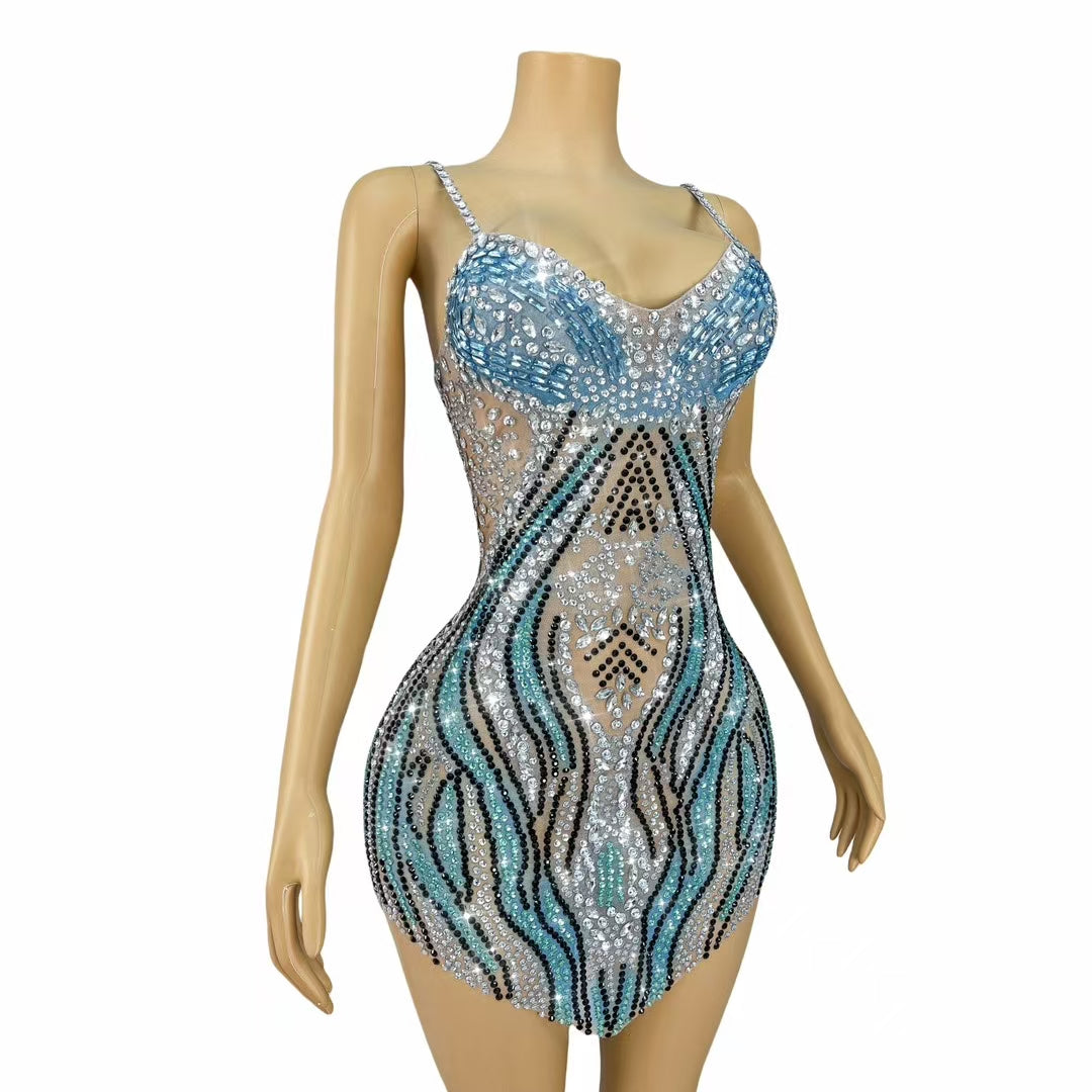 CELESINYI Qinghaiyan Crystal Leotard