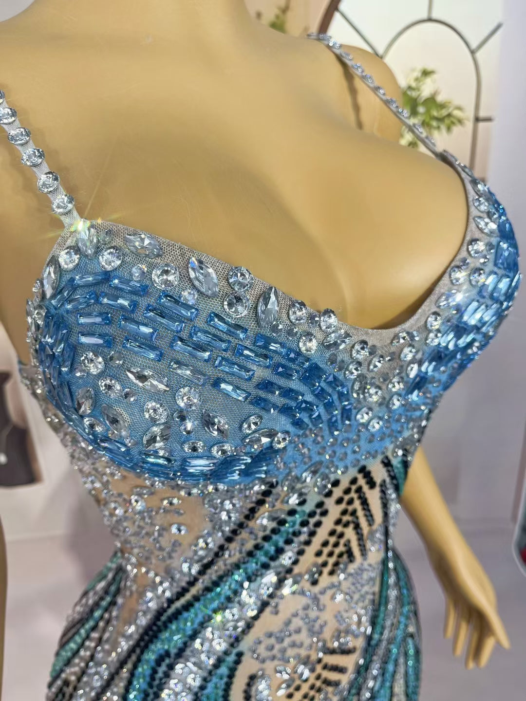 CELESINYI Qinghaiyan Crystal Leotard