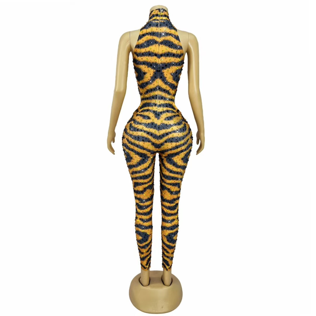 CELESINYI Menghuwang Crystal Tiger Bodysuit