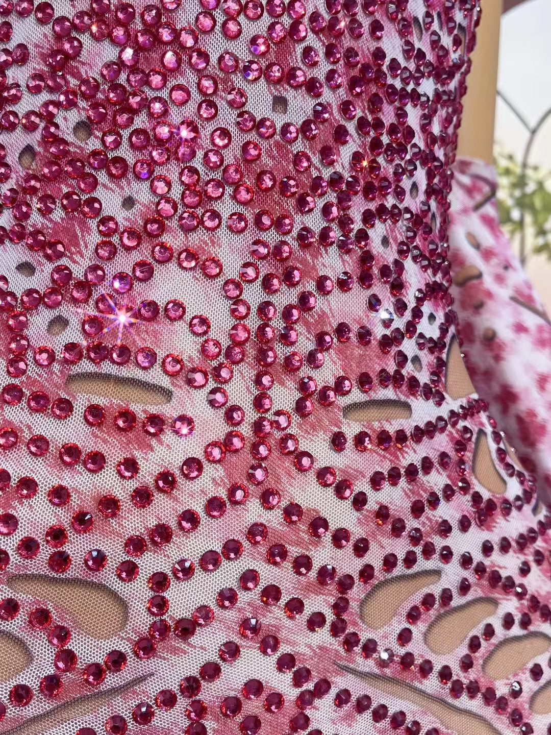 CELESINYI Meiyin Crystal Pink Gloves Set