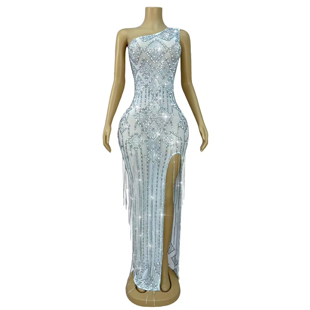 CELESINYI Lenglian Crystal Ice Gown