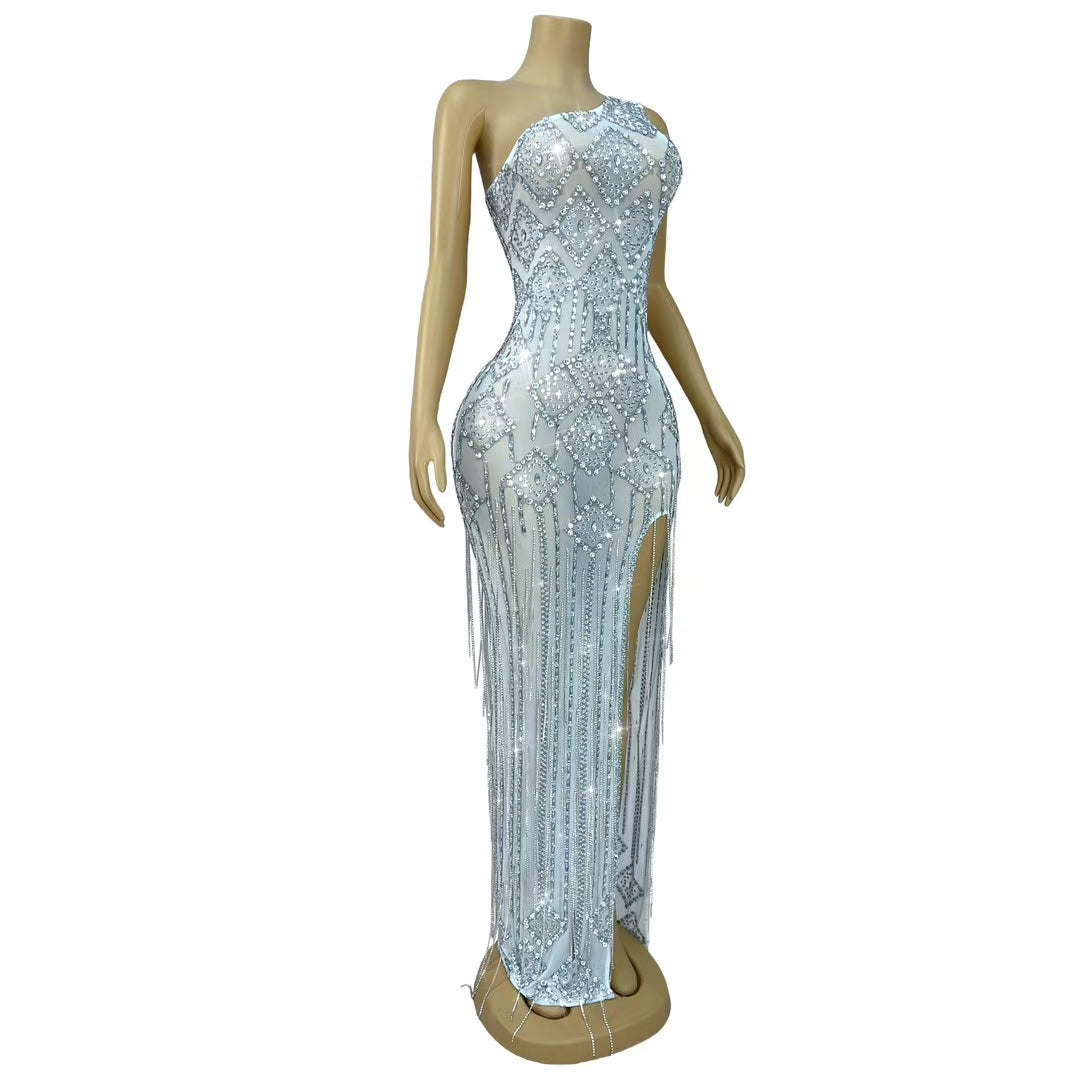 CELESINYI Lenglian Crystal Ice Gown