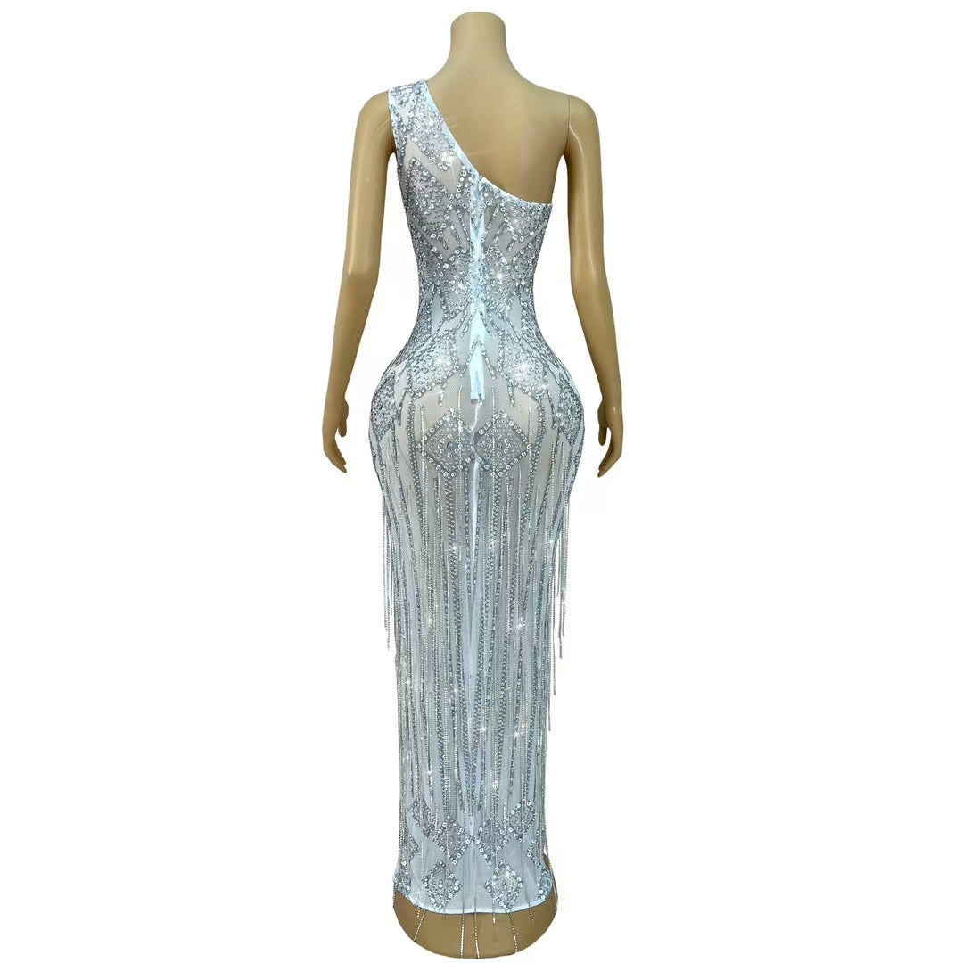 CELESINYI Lenglian Crystal Ice Gown