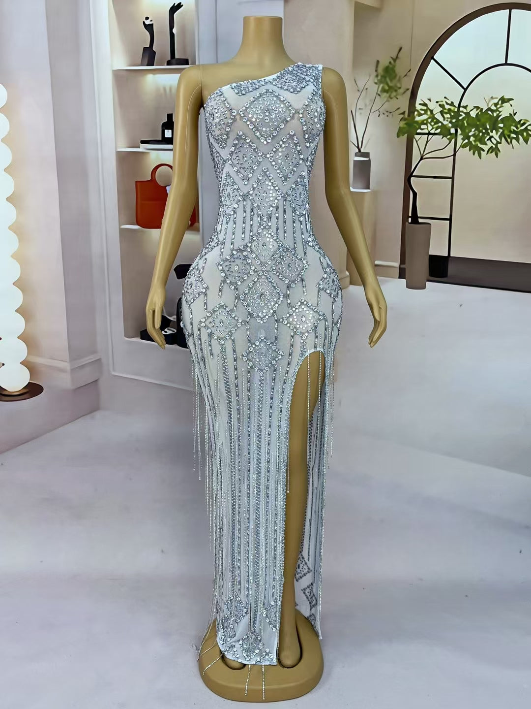 CELESINYI Lenglian Crystal Ice Gown