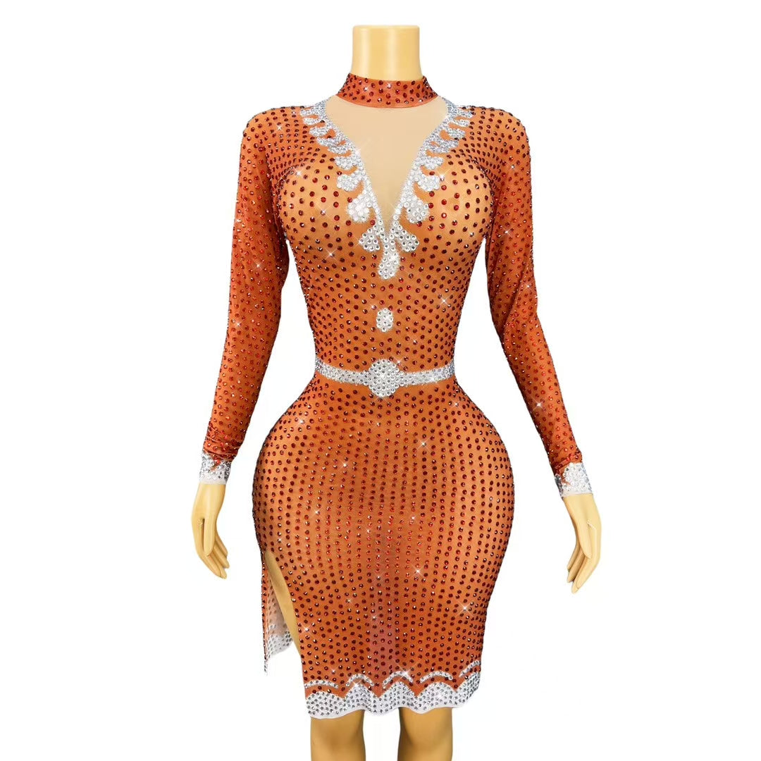 CELESINYI Dingdingdang Crystal Leotard