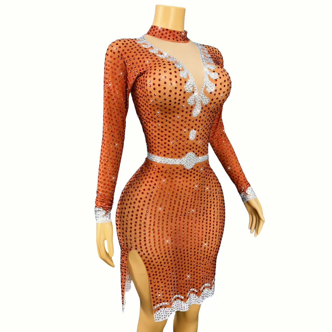 CELESINYI Dingdingdang Crystal Leotard