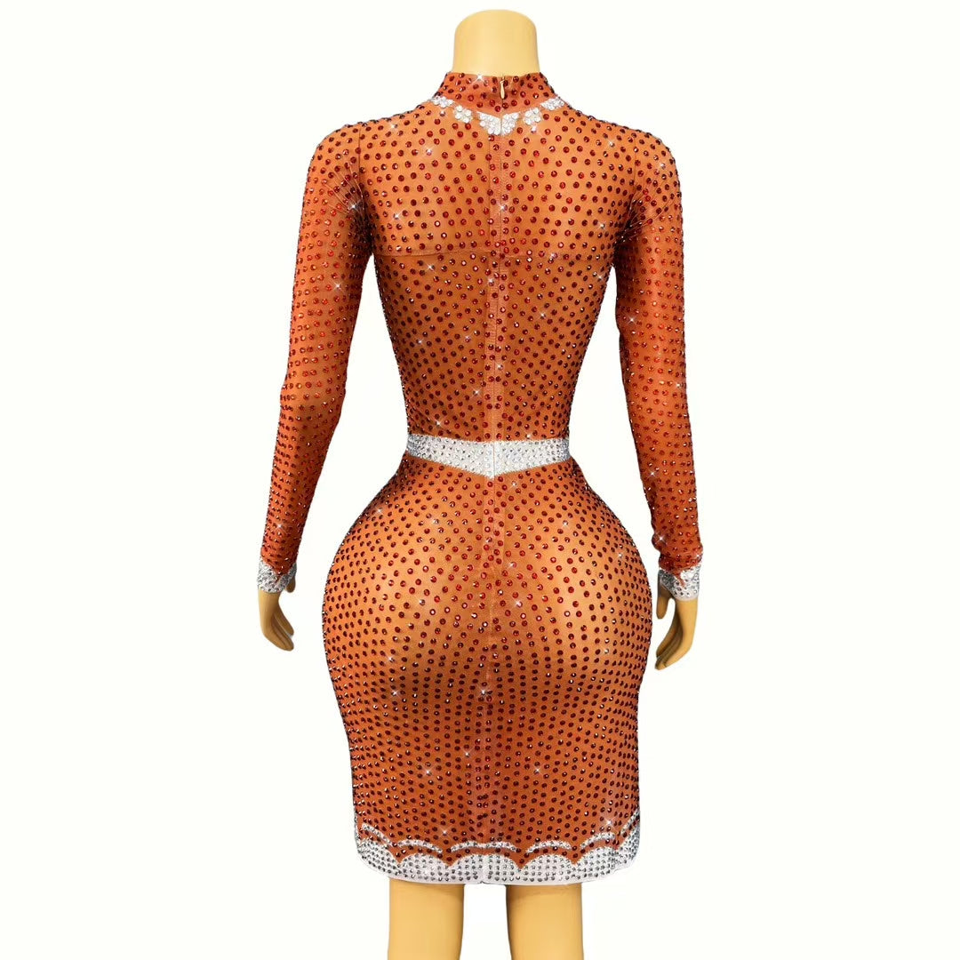 CELESINYI Dingdingdang Crystal Leotard