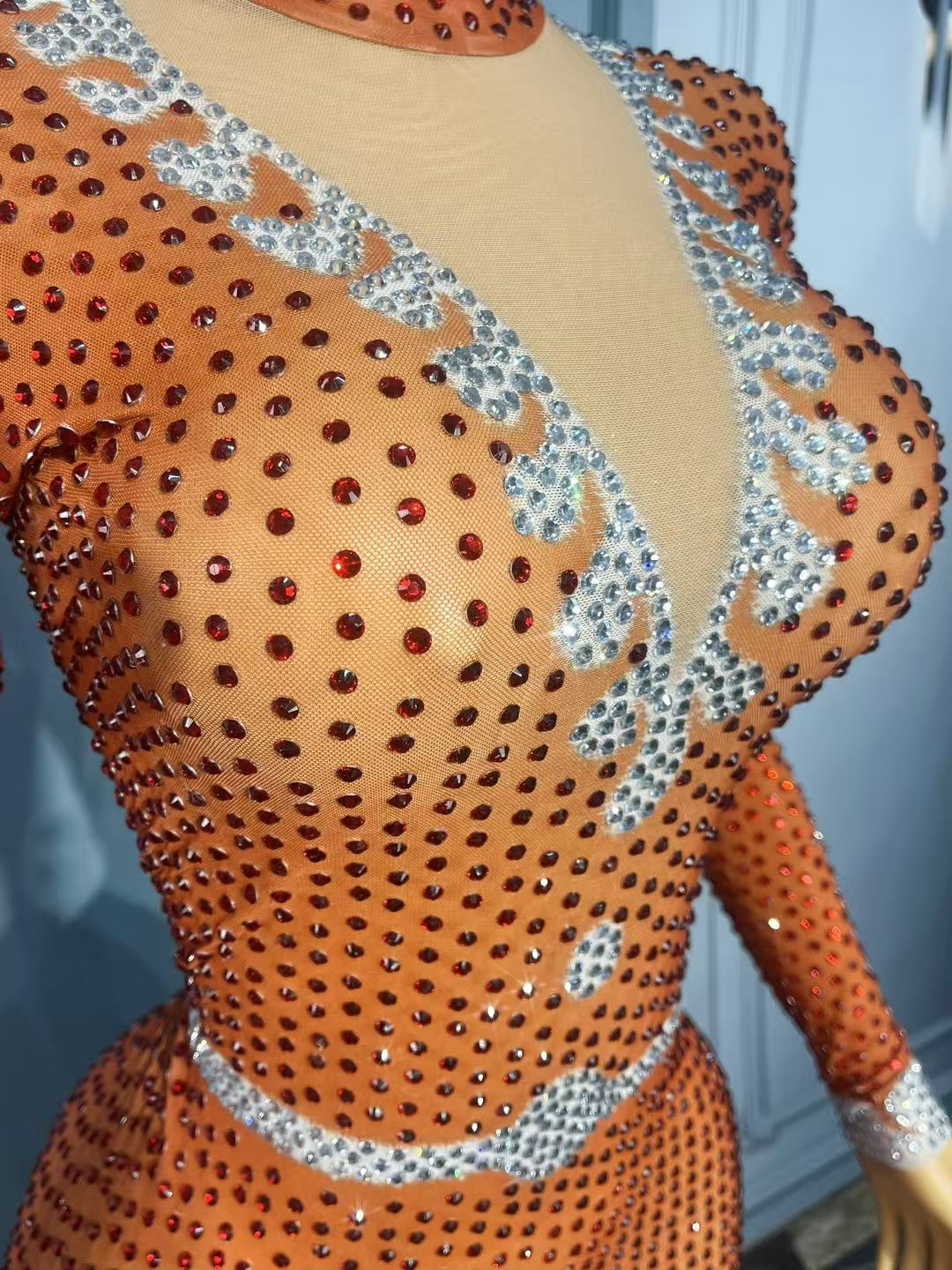 CELESINYI Dingdingdang Crystal Leotard