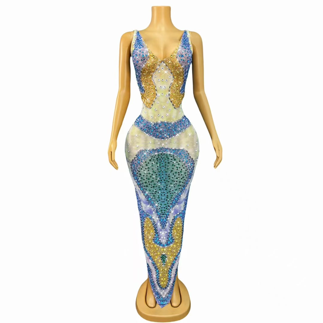 CELESINYI Bankuai Crystal Gradient Gown
