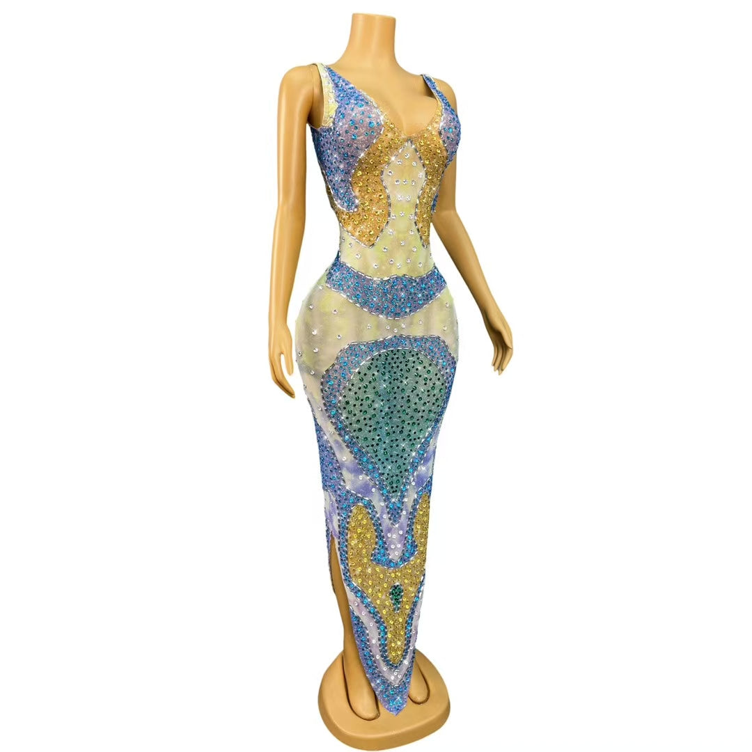 CELESINYI Bankuai Crystal Gradient Gown
