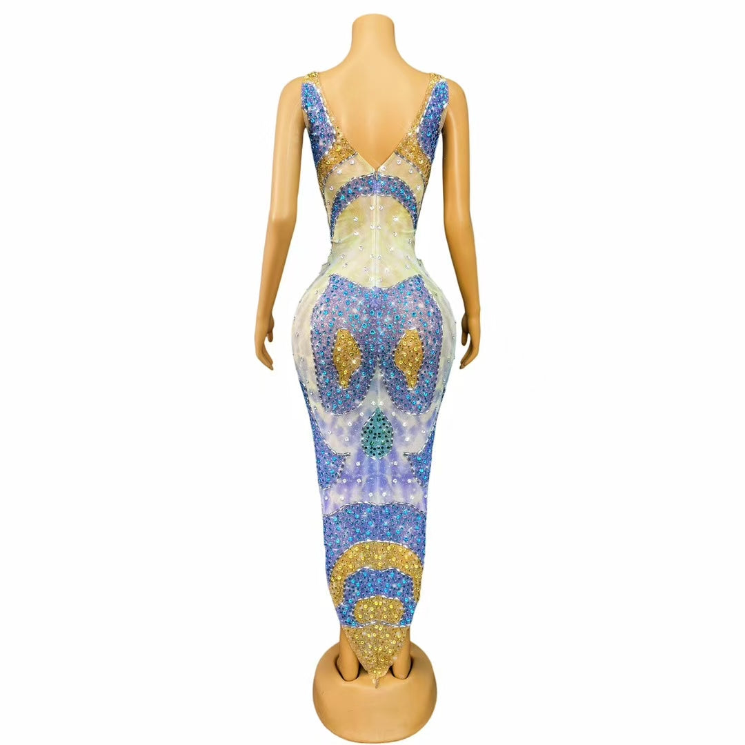 CELESINYI Bankuai Crystal Gradient Gown